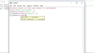 python Convert height in feet and inches to centimeters