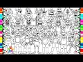 Five Nights at Freddy s Coloring Pages Mix How To Color All Main Characters from FNAF NCS Music