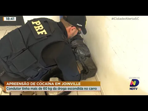 Apreensão de cocaína em Joinville: condutor tinha mais de 60kg da droga escondida no carro