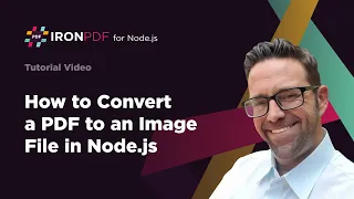 How to Convert a PDF to an Image File in Node js IronPDF
