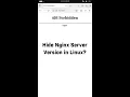 How to Hide Nginx Server Version in Linux