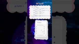Day printing alphabets Star pattern in python