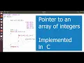 Pointer to Array in C