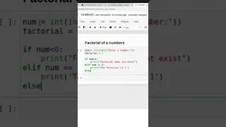 Python program to find the factorial of a number