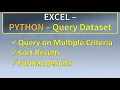 Excel Python Query Dataset
