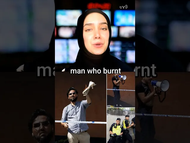⁣Man Burns Quran AGAIN in Sweden!