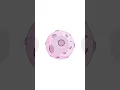 Fantasy moon with craters 2D cartoon vertical animation