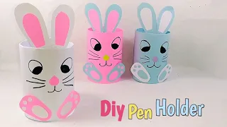 Download Ide Kreatif Tempat Pensil Kelinci dari Botol Plastik Bekas || Diy Pen Holder MP3