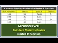 Calculate Students Grades in Excel Using Nested IF Function Urdu Hindi