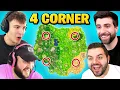 The 4 CORNER Challenge in Fortnite Chapter 1