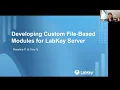 LabKey TechTalk - Developing File-based Custom Modules in LabKey Server