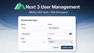 Nuxt 3 User Management CRUD JWT Auth RSA Encryption