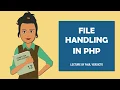 File handling in php Functions in php 12th standard computer applications Chapter - 8 TN