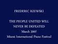 F. RZEWSKI THE PEOPLE UNITED WILL NEVER BE DEFEATED excerpt