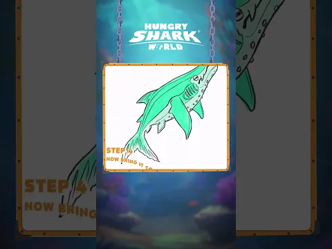 Want to sketch some sharks? 🌊🖼️🖌️ Dive into this #SplashFromThePast video ✨#HungryShark