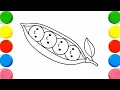 Healthy Vegetables Drawing Coloring for Kids Easy Vegetable Drawing Learn Colors for Kids