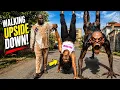 The spiritual girlfriend walking upside down