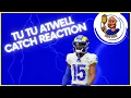 Rams Fan Reaction to Tu Tu Atwell making his first CAREER CATCH 54 yards