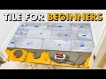Installing TILE FLOOR for the FIRST TIME How To Lay Tile Floor