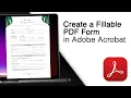 How To Create A Fillable PDF Form Adobe Acrobat Pro Easy