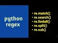 Python regex Hands-on re match re search re findall re sub re split