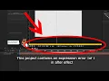 This project contains an expression error 1of 1 in after effect how to fix