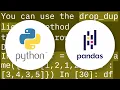 How to select distinct across multiple data frame columns in pandas