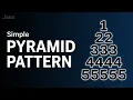 Java Pyramid Pattern in NetBeans Beginner Tutorial