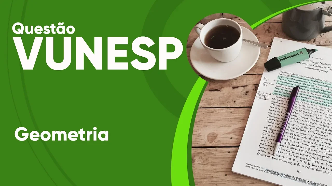 VUNESP 2019 - Geometria (questão resolvida) - P. M. de Arujá