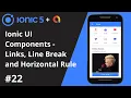 Ionic 5 Tutorial - Ionic UI Components
