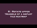 R Rotate upper triangle of a ggplot tile heatmap