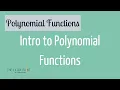 What is a Polynomial Function Polynomial Functions