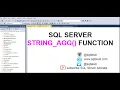 String - Agg Function in SQL Server