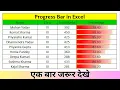 How to Create Progress Bars in Ms Excel With Conditional Formatting in HINDI