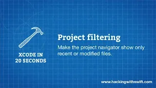 Xcode in 20 Seconds Project filtering