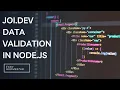 How to use Joi validation with code along demonstrations