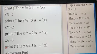 Assignment Operators in Python with example and Demo Part 8 Chapter 5 Unit 2 in Tamil