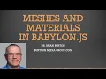 Adding Basic Mesh Materials and Textures in Babylon JS