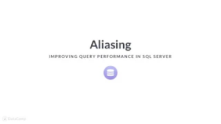SQL Tutorial Aliasing