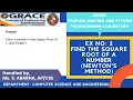 GRACE COE-CSE-GE8161-Problem Solving and Python Programming Lab-Ex2-Find the square root of a number