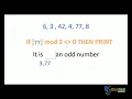 Select Odd Numbers from given numbers GWBASIC Tutorial 31