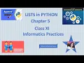 LISTS in PYTHON Chapter 5-LISTS Creation in PYTHON-PYTHON for Beginners-Tutorial on PYTHON LISTS