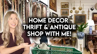 NEW THRIFT + ANTIQUE HOME DECOR SHOP WITH ME | INTERIOR DESIGN