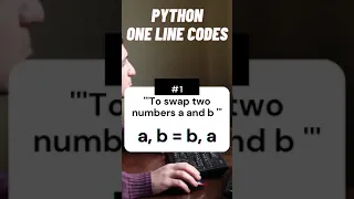 Python one line codes - swapping two numbers