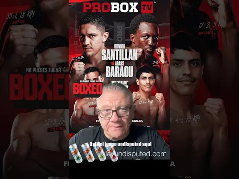 ¡Listos y en peso los guerreros para la velada de @ProBox_TV! #NoPuedesJugarBoxeo #SantillanBaraou