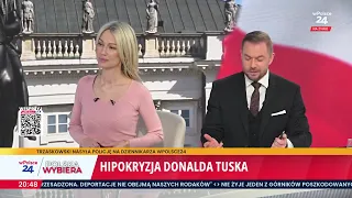 Barwy kampanii Jacka Kurskiego: zobaczcie jak przebiera się Tusk