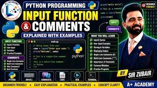 Python Programming Input Function Comments Explained Python for Beginners