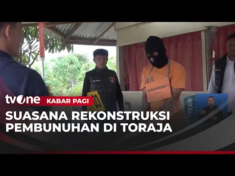 Rekonstruksi Kasus Pembunuhan di Polres Toraja Ricuh