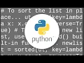 How to sort a list of objects based on an attribute of the objects