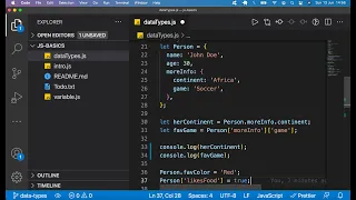 JavaScript Data Types object string null undefined boolean number